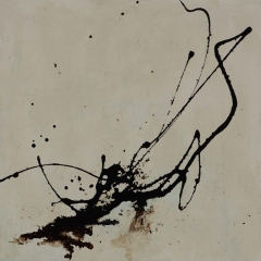 Serie "Verwandlung", Mixed Media auf Holz, 40 x 40 cm