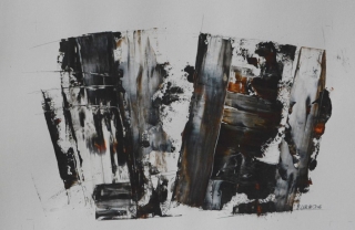 "Stütze"-03, Acryl auf Karton, 70 x 100 cm