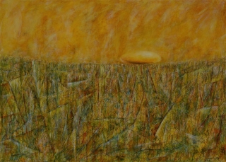 Serie "Lebenszyklus"-4 - VERKAUFT, Mixed Media auf Leinwand, 100 x 140 cm
