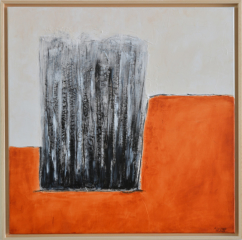 "Wachsen"-198,  Mixed Media auf Leinwand, 74 x 74 cm, gerahmt "Wachsen"-198, Mixed Media auf Leinwand, 74 x 74 cm, gerahmt