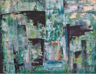 "Familiengeschichten"-202, Mixed Media auf Leinwand, 110 x 145 cm "Familiengeschichten"-202, Mixed Media auf Leinwand, 110 x 145 cm, Schloss Krobnitz, Albrecht von Roon, Gruft, Familie,